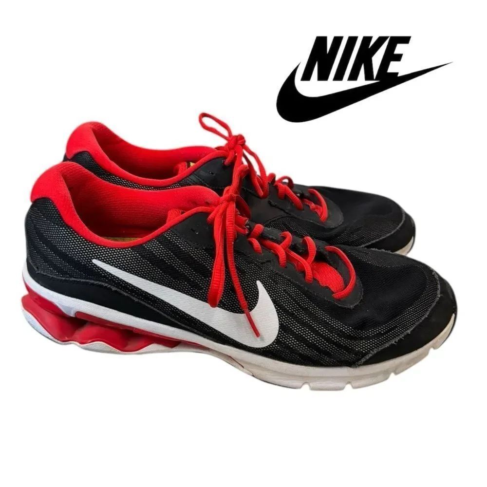 Nike Men's Reax Run 9 Black Red Cross Trainer 653617-001 Sneakers 14